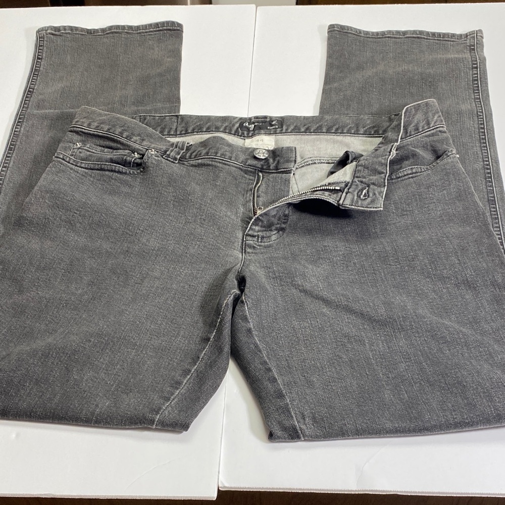 Agnes B. Women's Straight Leg Gray Jeans 98% cotton